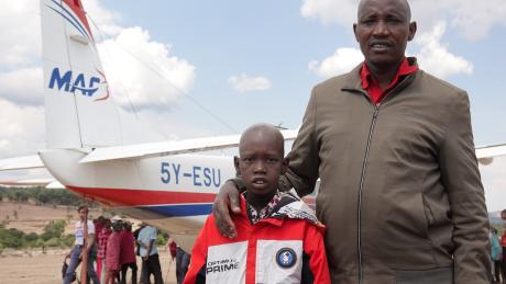 From the left: Samuel and his dad, Nicholas