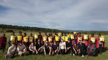 Water Matters team and women from the Red Tribe community