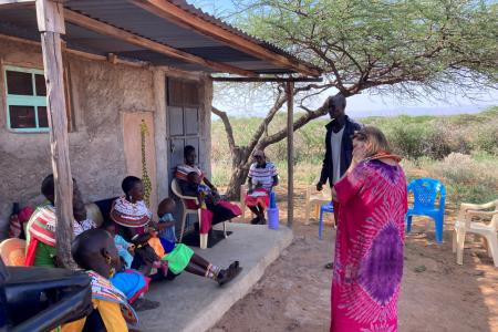 Amanda Simmons gathers with a women's discipleship group in Sesia