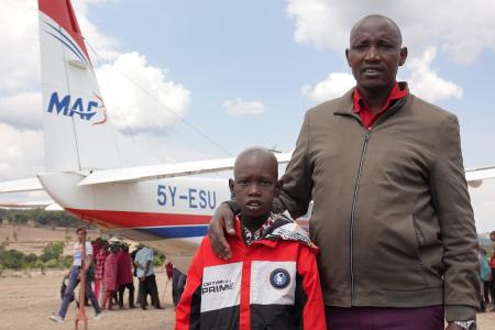 From the left: Samuel and his dad, Nicholas