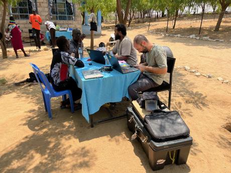 Dr. Federico Sibona attending to a patient